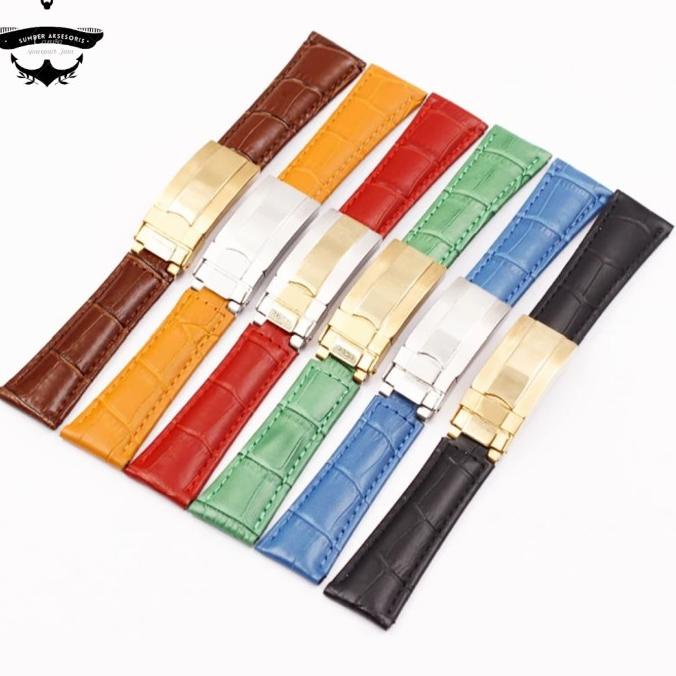 RECOMENDED TALI JAM ROLEX DAYTONA 20MM DEEPSEA GMT KULIT CROCODILE LEATHER STRAP