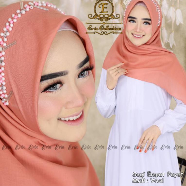 3.3 MALL HIJAB SEGI EMPAT PAYET MUTIARA JILBAB PESTA MANIK SWAROSKI VOAL LC LASERCUT SAUDIA SEGI4