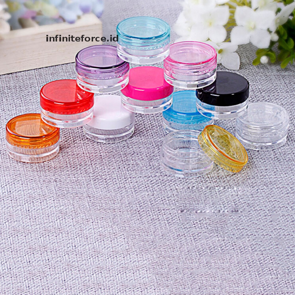 Infiniteforce.id 10pcs / Set Botol Kosong 5ml Untuk Eyeshadow / Krim Wajah