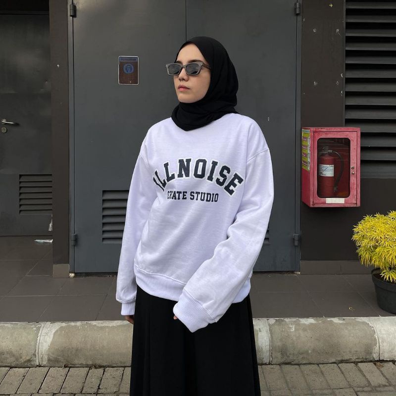 NOISE Sweater Wanita -Sweater Oversize - Sweater Korea - Sweater Fleece - Pakaian Wanita- Atasan Wanita