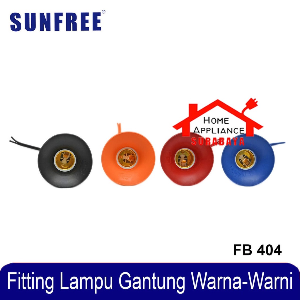 Fitting Lampu Gantung Karet Waterproof - Anti Air E27 SUNFREE FB-404 / FB404