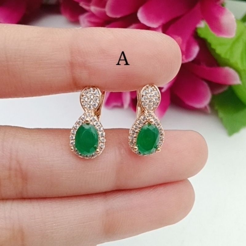 promo Anting lapis emas dengan 9 warna model baru