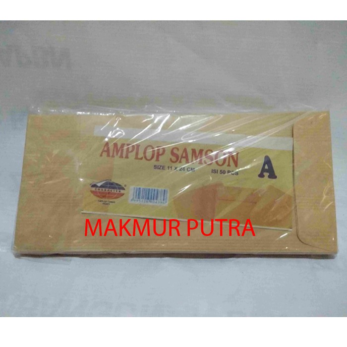 

Amplop Coklat Salur Samson A Size 11x24cm Isi 50pcs