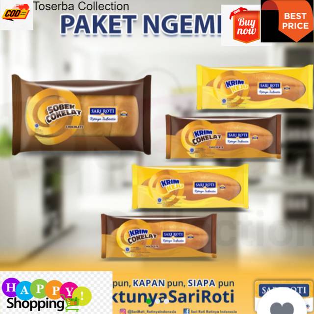 

Toserba Collection Roti Sari Roti Sari roti paket ngemil 2 Bandung - Cimahi