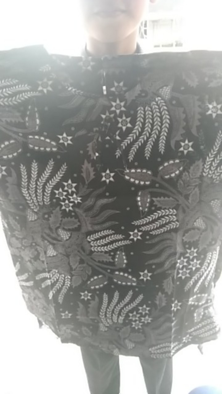 Couple Batik Atasan Pria Wanita M.l.xl Bahan Katun Hitam Merah Abu Sogan Coklat