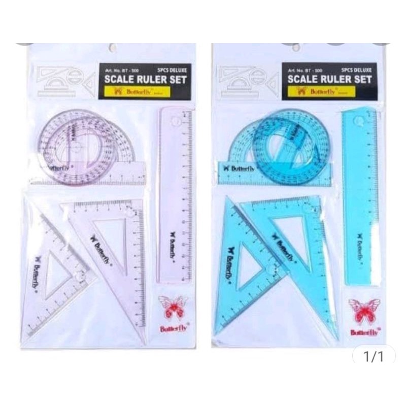 

GARISAN Set Butterfly / Scale Ruler Set Butterfly BT-500 / Penggaris