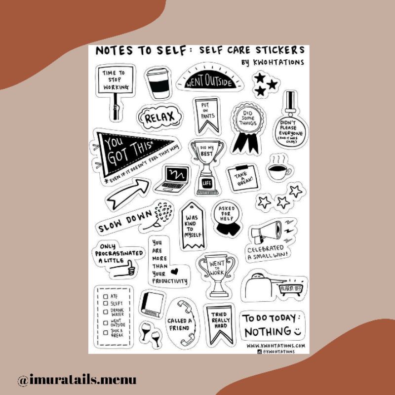 51pcs Sticker Tumblr Note to Self 2