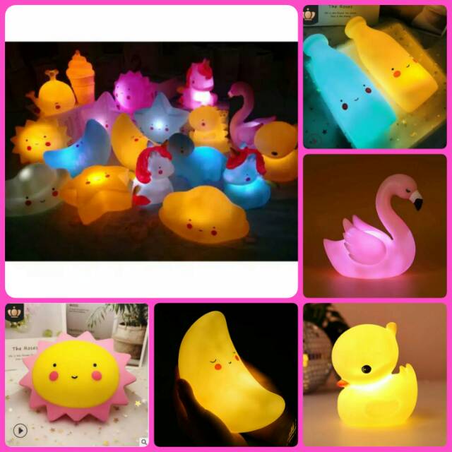 Lampu  tidur  karakter unicorn bulan bintang awan lampu    Lampu  tidur  karakter unicorn bulan bintang awan lampu