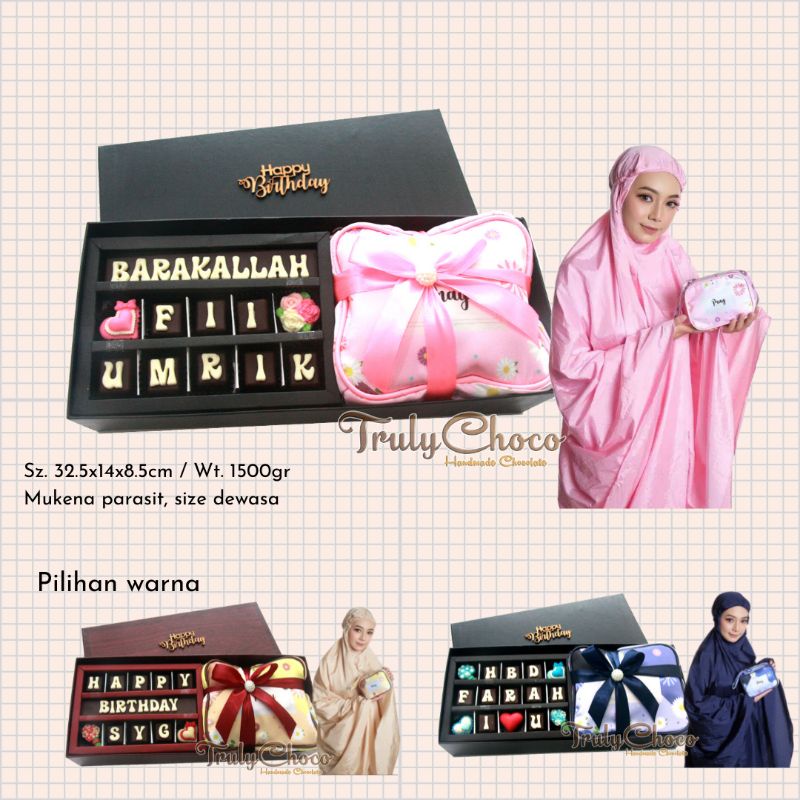

Kado Ulangtahun Paket Mukenah - Trulychoco