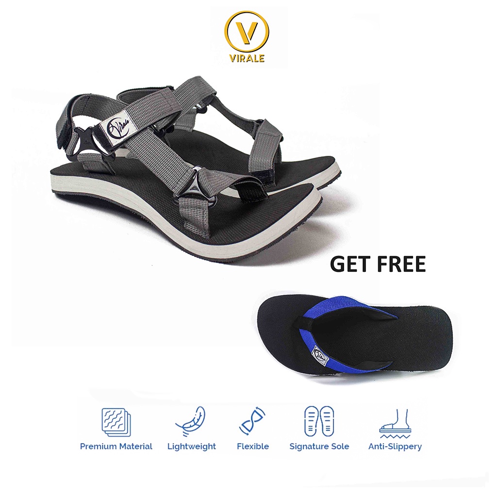 Sandal Selop Pria Virale - Sandal Jepit Spons - Sandal Murah GRATIS SANDAL FT-GUNUNG CK