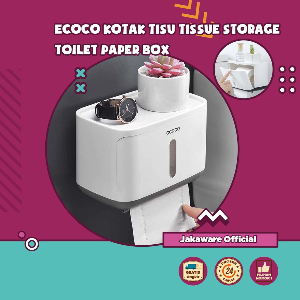 KOTAK TISU TISSUE STORAGE TOILET PAPER BOX DISPENSER WADAH TEMPAT KERTAS TISSU ROLL ROL KANTOR RUMAH