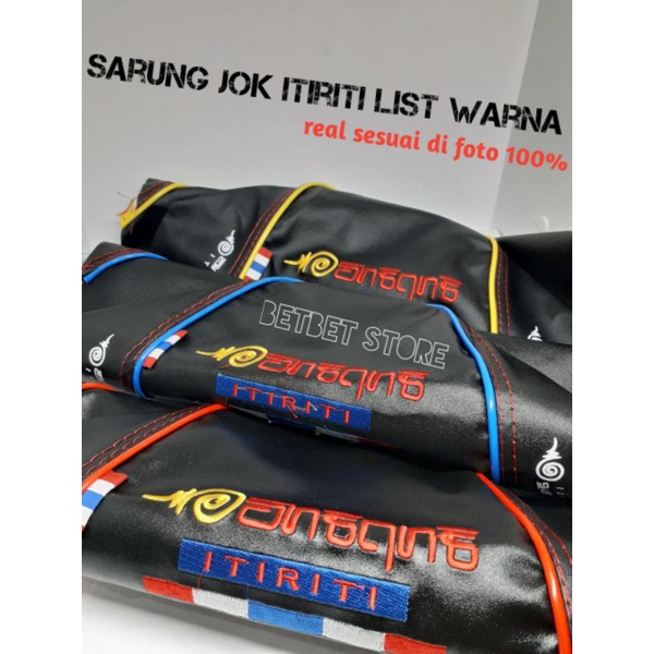SARUNG JOK GLOSSY ITIRITI THAILAND LIS WARNA KAIN JOK ITIRITY LIST WARNA MERAH BIRU DAN KUNING