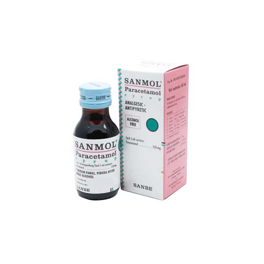 Sanmol Syrup 60ml / Paracetamol Sirup 120mg