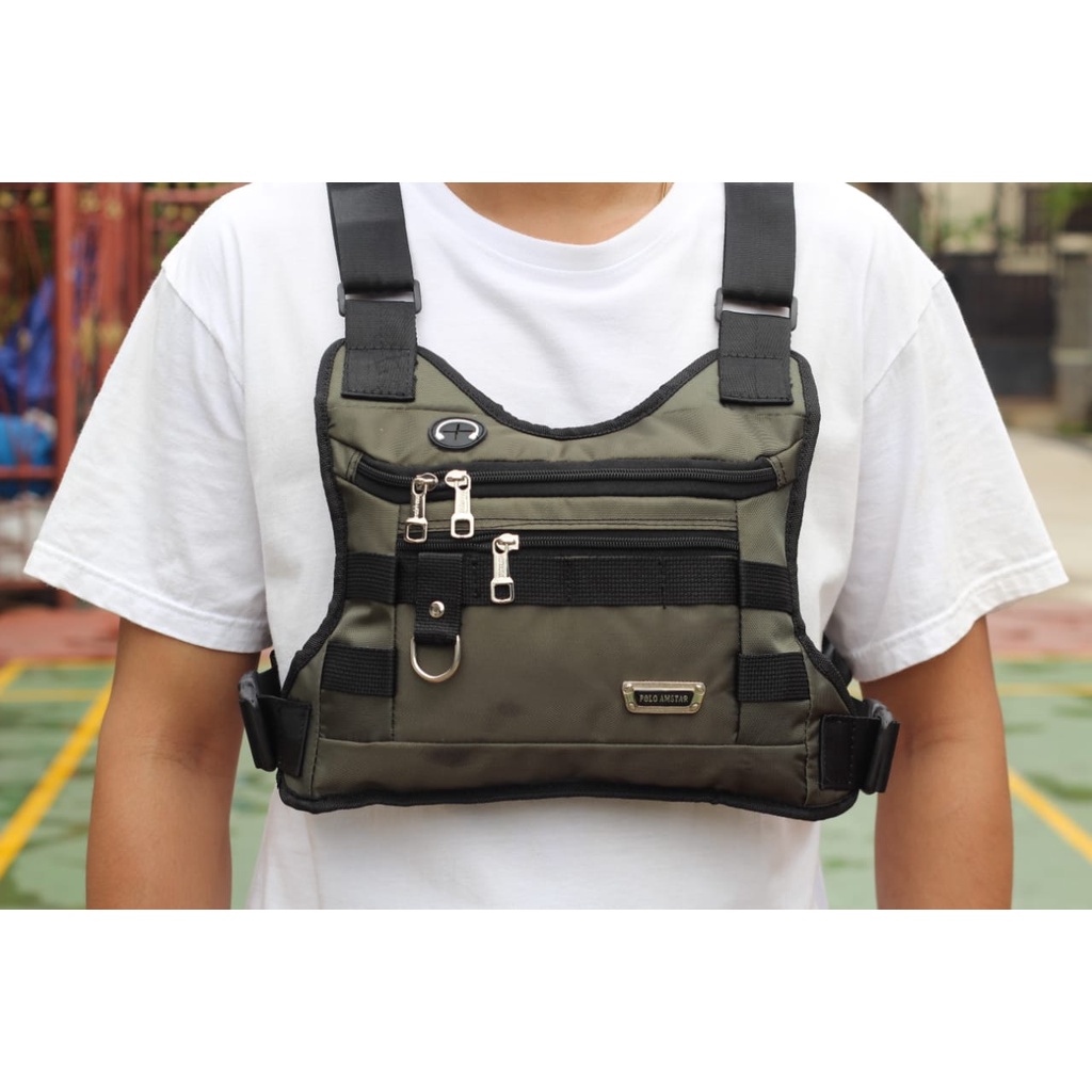 Chest Bag Tas Rompi Keren Polo Amstar Tas Dada Tas Selempang Dada Original