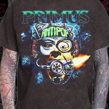 Kaos Band Primus Antipop Vintage T-shirt Wash_083
