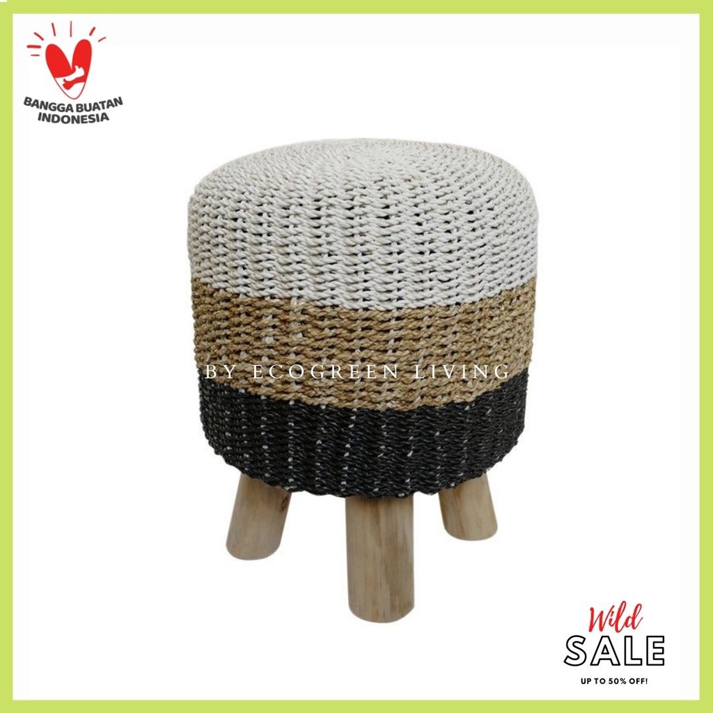 KURSI STOOL ANYAMAN SEAGRASS / KURSI DEKORASI