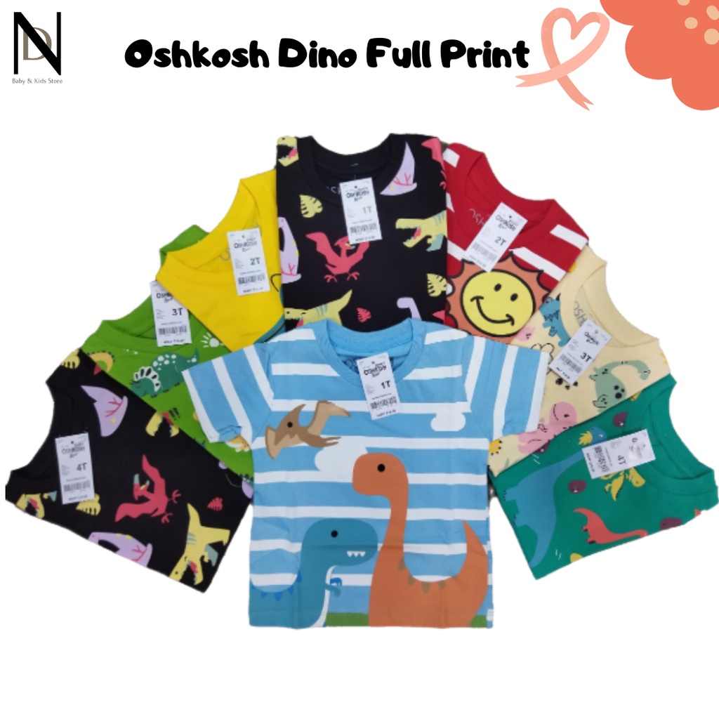 Kaos Anak Laki laki Oshkosh Dino Fullprint
