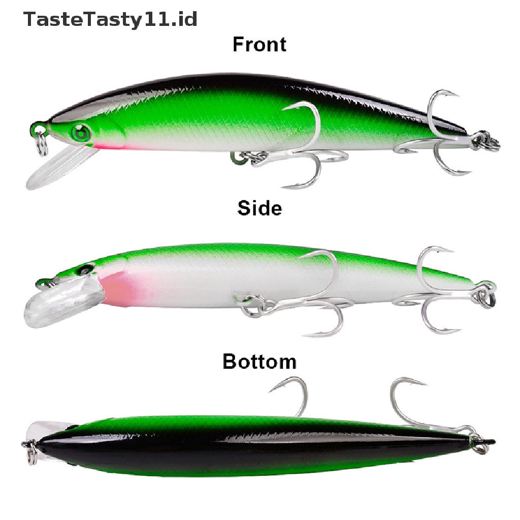 【TasteTasty】 Minnow Fishing lure 41g 13cm Big Trolling Bass Bait 3X BKB Hook Sinking Swimbait .