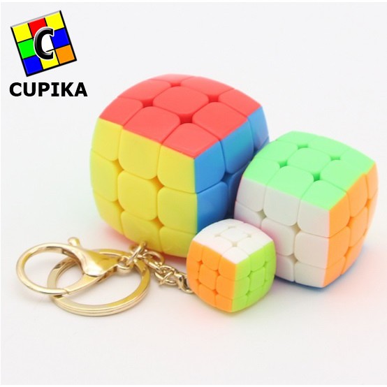 Rubik 3x3x3 Yongjun Gantungan Kunci 2 cm cembung/Pillow Stickerless