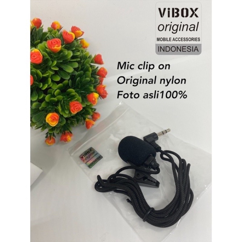Grosir mic Clip On Tali Sepatu Vibox Co-100 microphone kabel Original Jack 3.5mm berkualitas suara hd