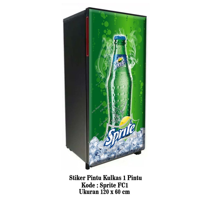 Stiker kulkas 1 pintu sprite