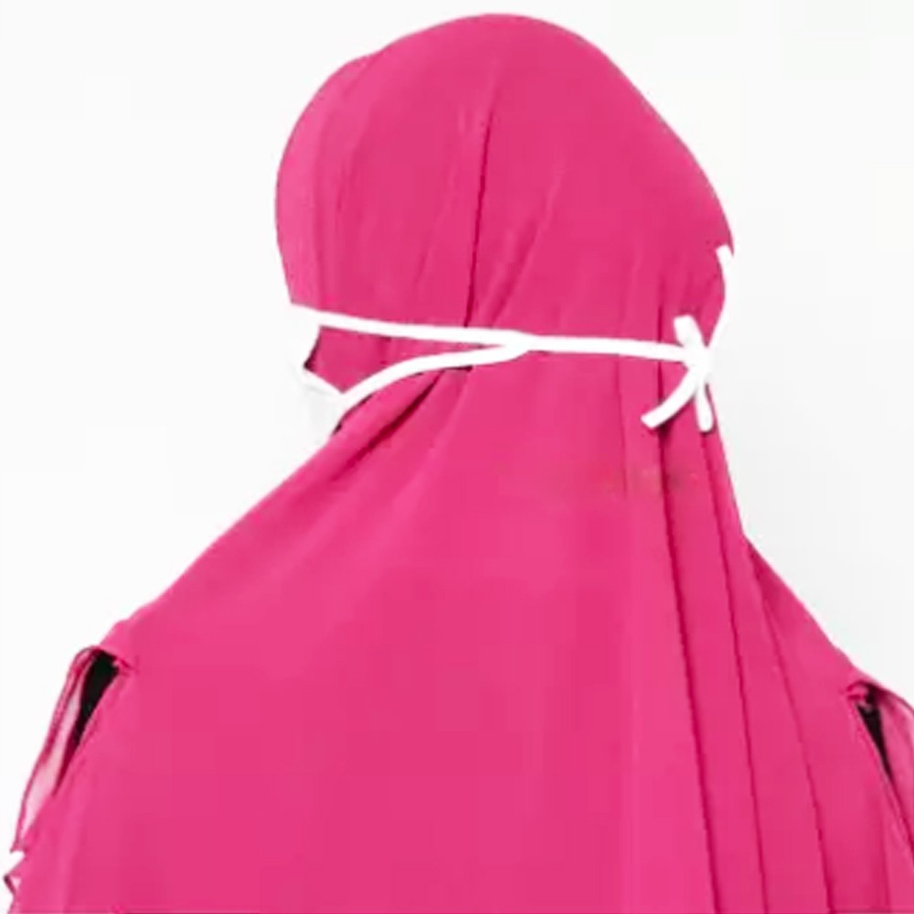 Masker Tali Panjang Hijab Kain Polos