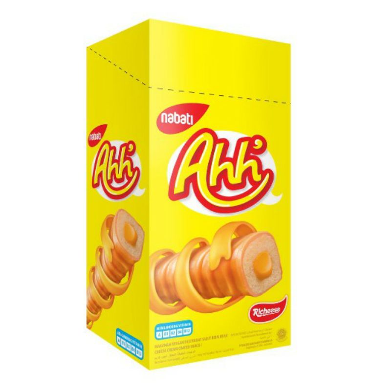 

Ahh Richeese krim keju box isi 10 bungkus @9g