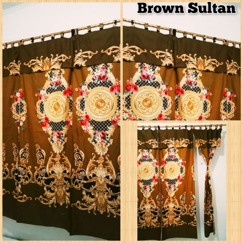 BISA COD - HORDENG / GORDEN /GORDYN TIRAI PINTU MOTIF SULTAN DAN BUNGA