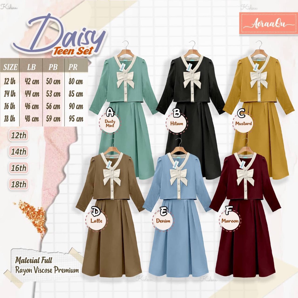 Setelan anak Remaja Daisy Teen by Aeraaqu