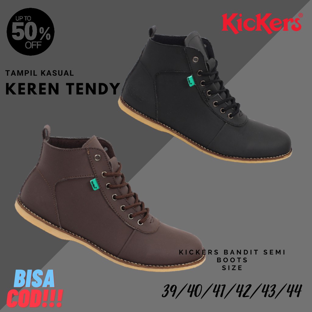 sepatu pria boot kickers bandit boots casual formal original