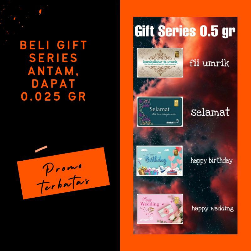 

[Beli 0.5 Dapat 0.025] Gift Series Ukuran 0.5