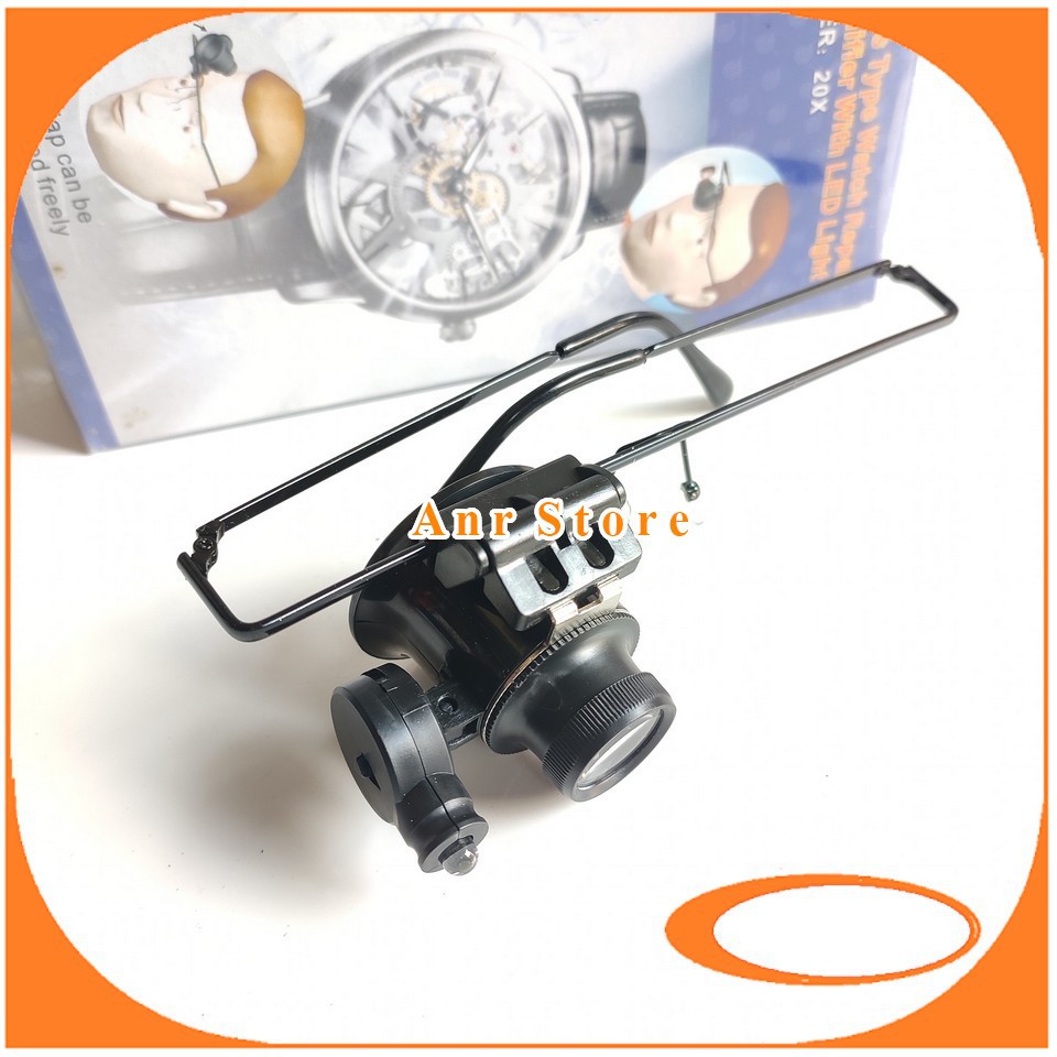 Eye loop 20X LED Kaca Pembesar Alat Servis Jam Tangan Elektronik