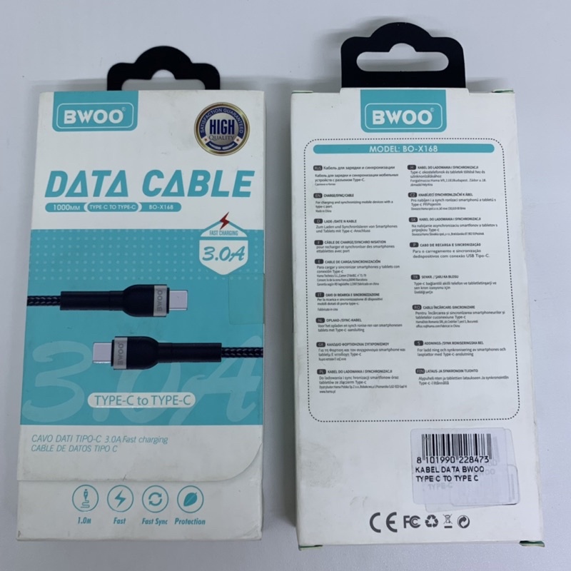 KABEL DATA BWOO TYPE-C TO TYPE-C