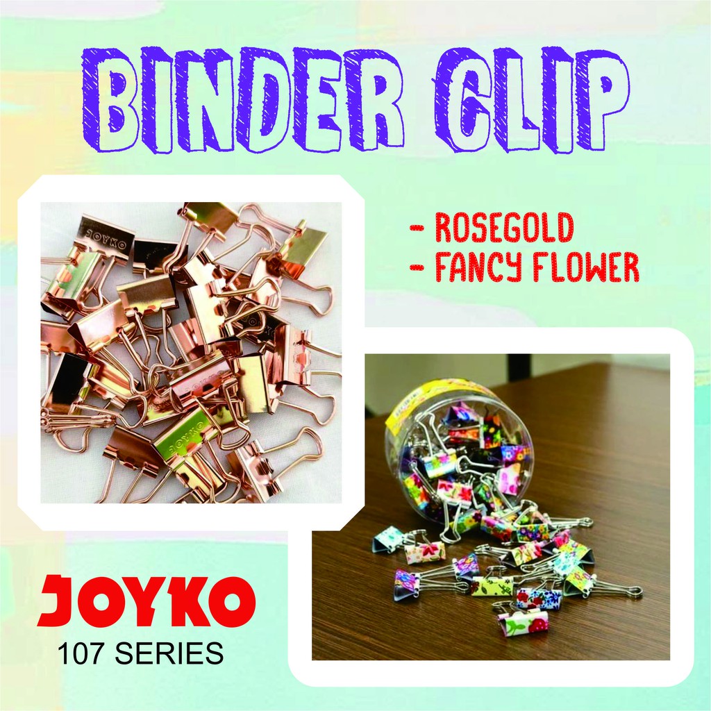 Paper / Binder Clip | rosegold flower