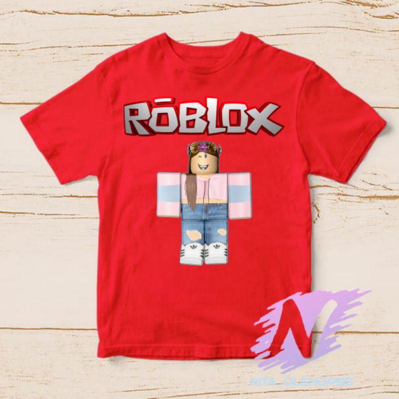 kaos anak minecraft roblox baju Minecraft girls kids