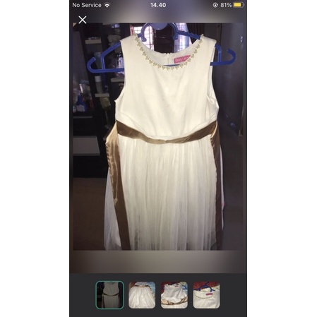 dress anak putih mutiara merk Pretty Girl