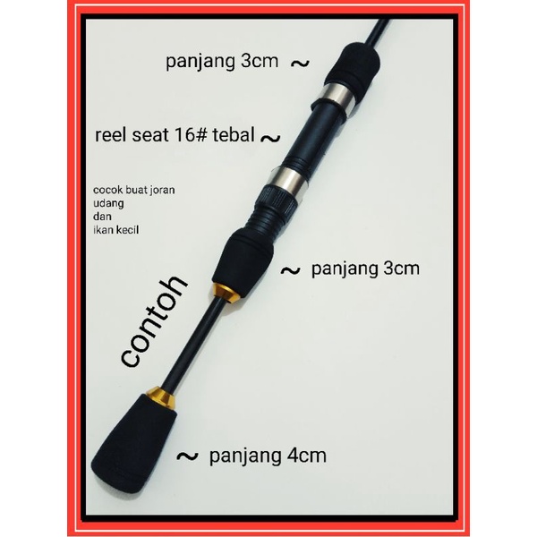 1set gagang joran busa (keras) reel seat 16mm tebal