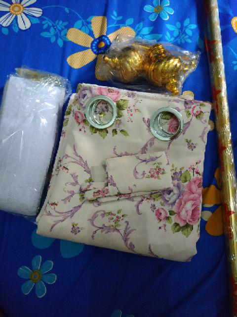 Gorden Blackout 3d Shabycic Ungu Hijau Biru Pink