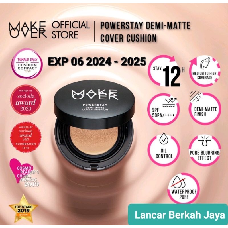 TERMURAH!!!FULL CASE MAKE OVER POWERSTAY DEMI MATTE COVER CUSHION MAKE OVER CUSHION