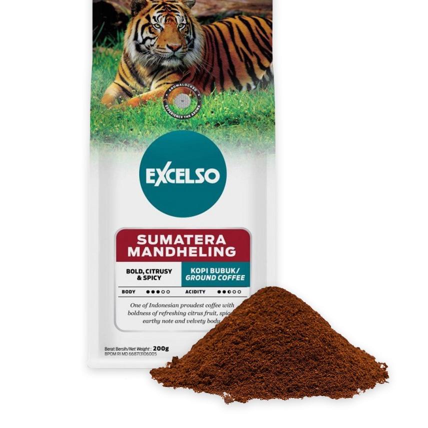 

Gratis ongkir|SQ40|Excelso Kopi Sumatera Mandheling Bubuk 200gr