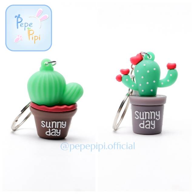 Gantungan Kunci Kaktus Sunny Day Cactus Ganci Keychain Tas