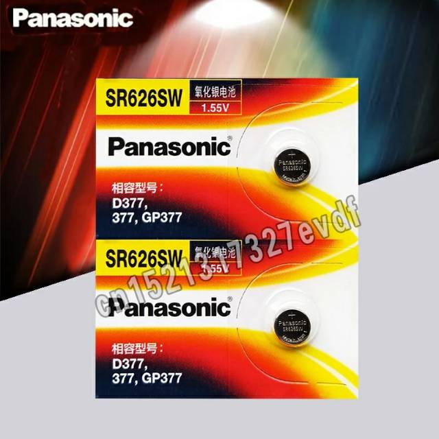 Panasonic Baterai SR626SW Baterai Koin G4 377A 377 LR626 SR626SW SR66 LR66 Perak Oksida