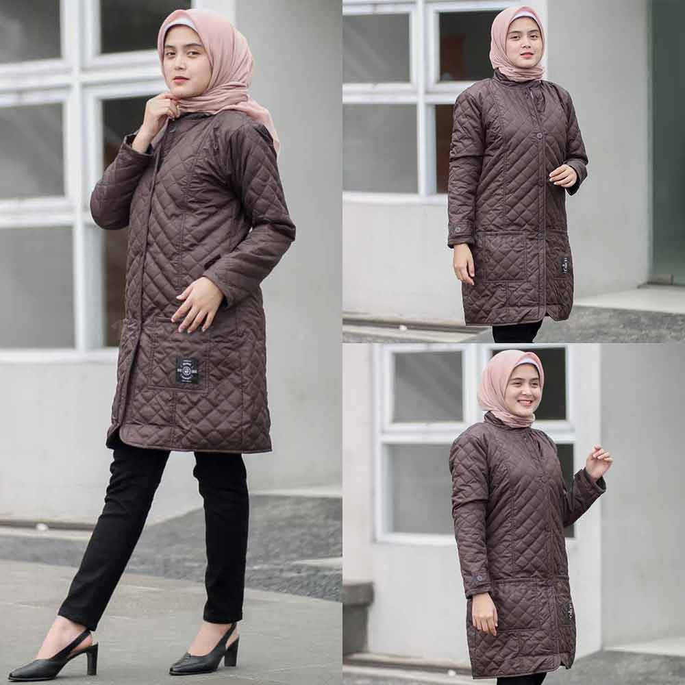 Jaket Jacket Panjang Wanita Cewek Cewe Muslimah Hijabers Hijaket Kekinian Terbaru Hijacket HJ BLV-6