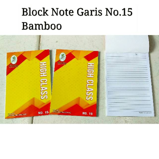 

Block note bamboo