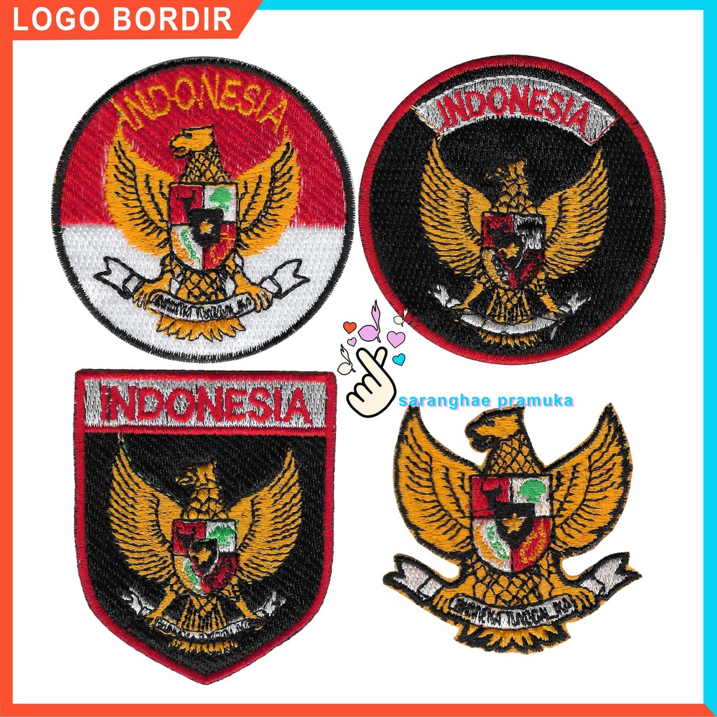 Logo Bordir Merah Putih Garuda Kwarnas Indonesia