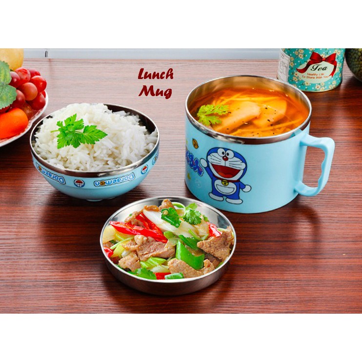 TERLARIS Lunch Mug CARTOON Tempat bekal berbentuk mug besar bahan stainless