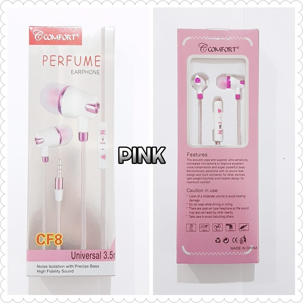 Handsfree Headset Earphone Perfume Parfum COMFORT CF8 Wangi Super Bass