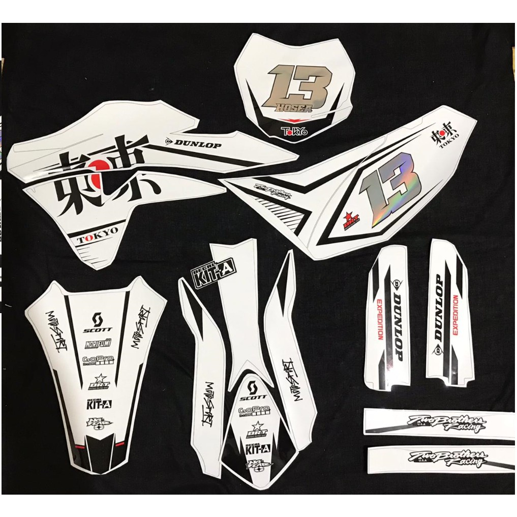 Jual Decal Klx Gordon Sticker Striping Stiker Klx Gordon Dekal Klx Gordon Supermoto Striping Klx