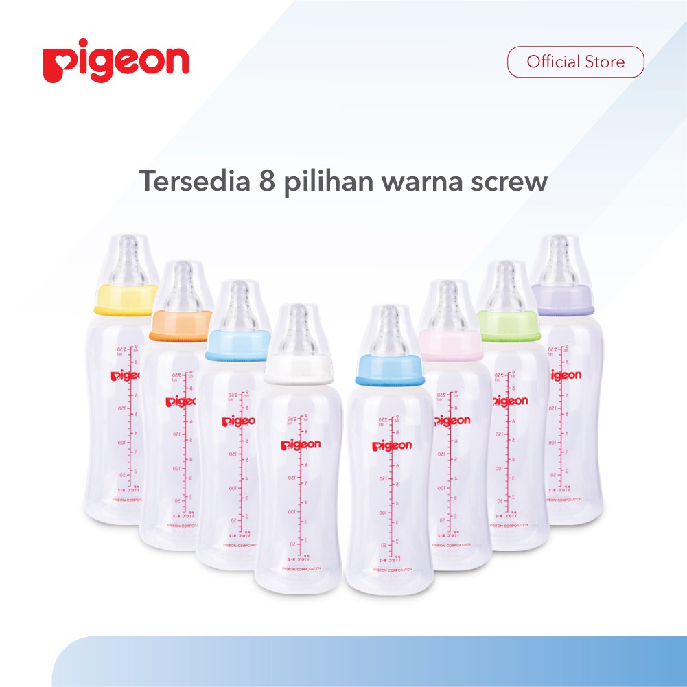 PIGEON CLEAR STREAMLINE 250ML EASY TO GRIP/ BOTOL SUSU BAYI/ BOTOL SUSU