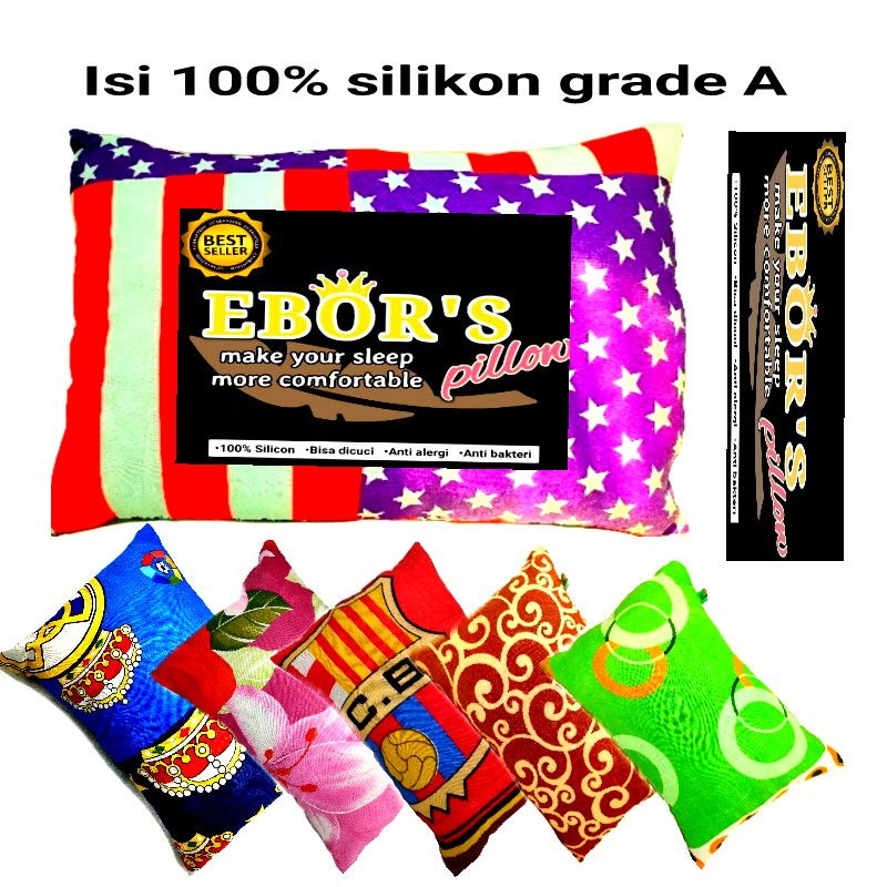 MOTIF Bantal &amp; guling motif 100% isi silikon grade A ada resleting bisa di cuci